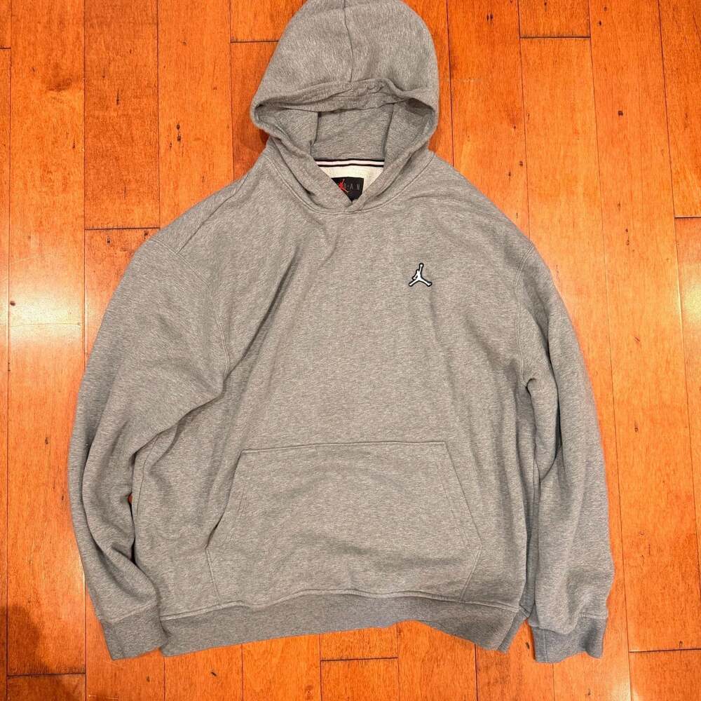 Jordan Men's Gray Pullover Hoodie Size XL